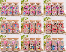 Load image into Gallery viewer, VALENTINES Glass Can Cups