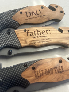 DAD / FATHER Engraved Knives