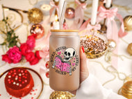 BOOKS NEVER BROKE MY HEART Valentines Glass Cup