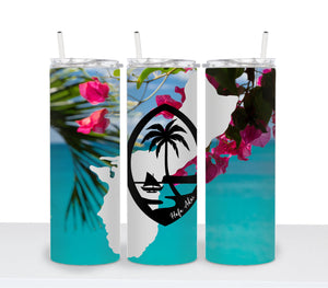 GUAM TURQUOISE FLORAL Tumbler