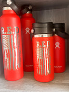 RED: Remember Everyone Deployed Engraved Water Bottle