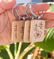 HAFA ADAI FLOWER Wooden Keychains