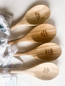 WOODEN ENGRAVED KITCHEN SPOONS