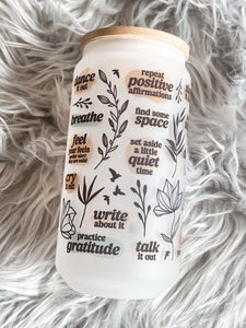 DEEP BREATHS MAMA Glass Can Cup
