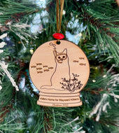 HOME FOR WAYWARD KITTENS Christmas Ornament