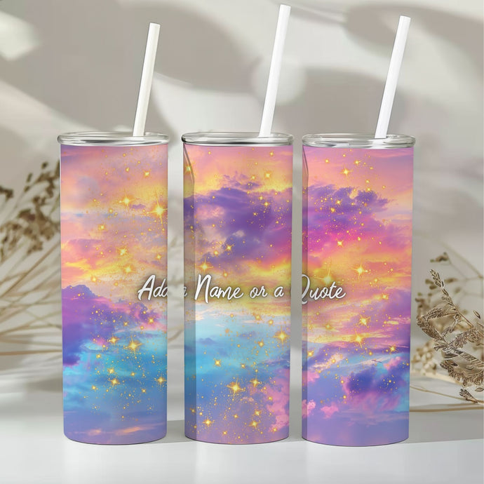SKY & STARS Custom Name / Quote Tumbler