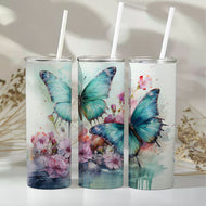 Blue Butterfly Tumbler