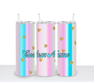 HEART CUSTOM NAME Tumbler