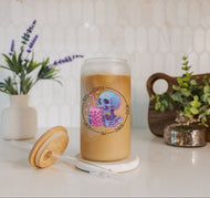 ICED COFFEE NEVER BROKE MY HEART Glass Cup