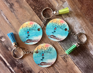 GROW STRONG by Avery Luann Keychain