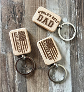 DAD Wooden Keychains