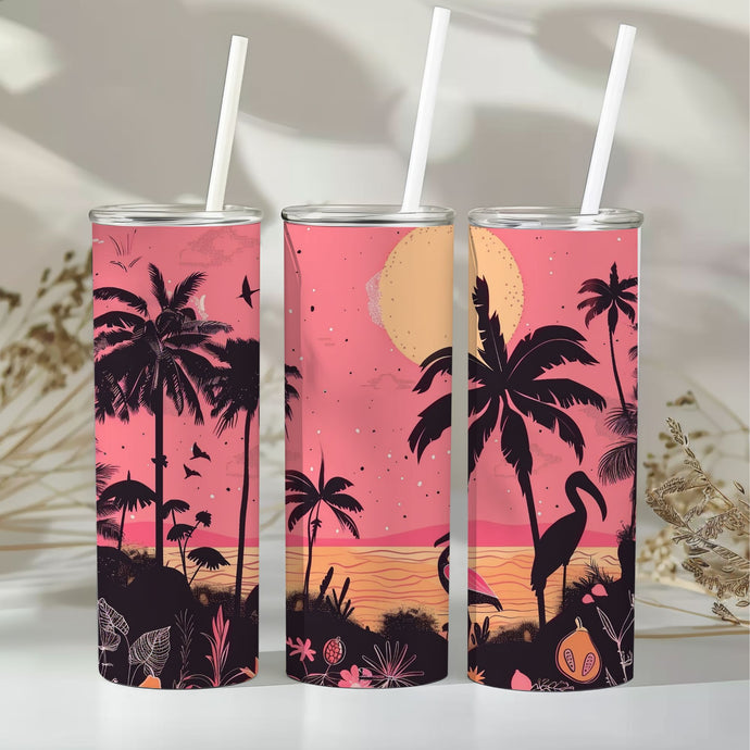 PINK TROPICAL VIBES Tumbler