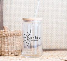 Load image into Gallery viewer, SUNSHINE &amp; COFFEE Glass Can Cup
