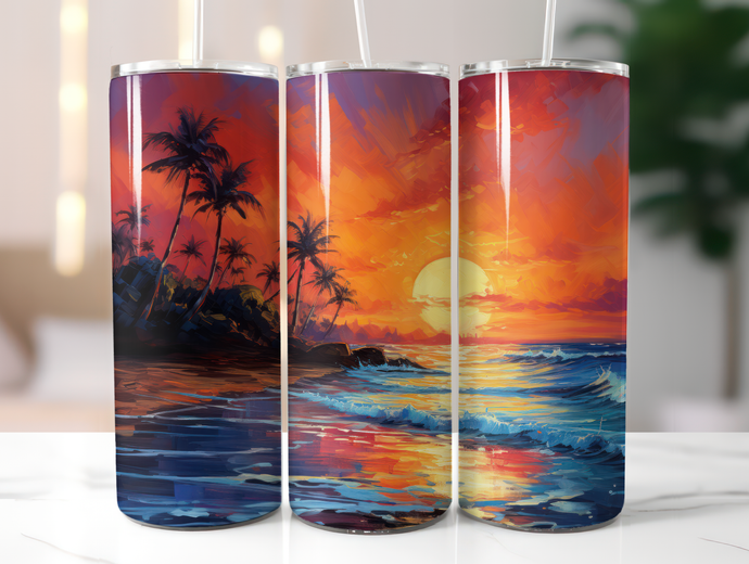 ISLAND BEACH SUNSET Tumbler