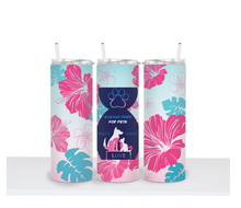 Load image into Gallery viewer, PAWS FOR PETS Hibiscus Logo Tumbler
