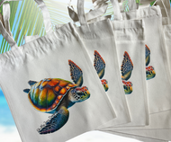 OMJ SEA TURTLE Tote Bags